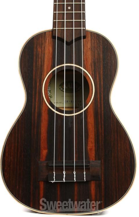 Kala KA-EBY-S Soprano Ukulele - Striped Ebony