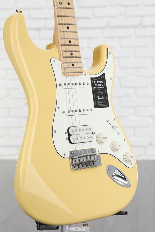 Fender Player Stratocaster HSS Electric Guitar, with 2-Year Warranty,  Black, Maple Fingerboard