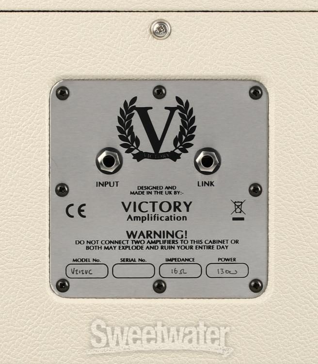 Victory Amplification V212-VC 130-watt 2 x 12-inch Compact Vertical Extension  Speaker Cabinet - Cream