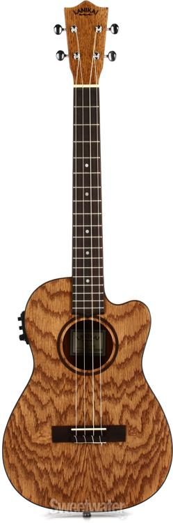 Lanikai OA-CEB Oak Ukulele with Cutaway & Electronics - Baritone