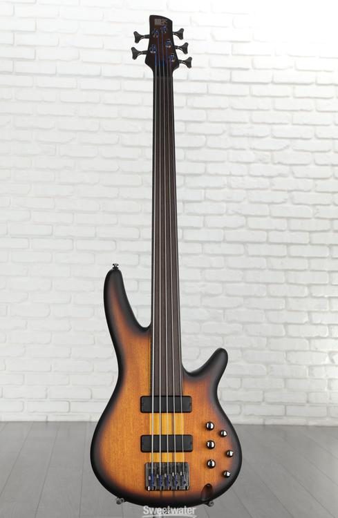 Ibanez Bass Workshop SRF705 Fretless Bass Guitar - Brown Burst 