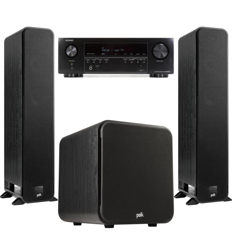 Denon AVR-S570BT 70-watt, 5.2-channel 8K A/V Receiver and Polk