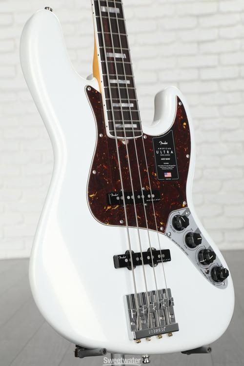 Fender American Ultra Jazz Bass - Arctic Pearl with Rosewood 