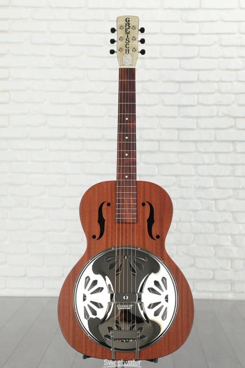 Gretsch G9200 Boxcar Round-neck, Mahogany Body Resonator - Natural, Padauk  Fingerboard