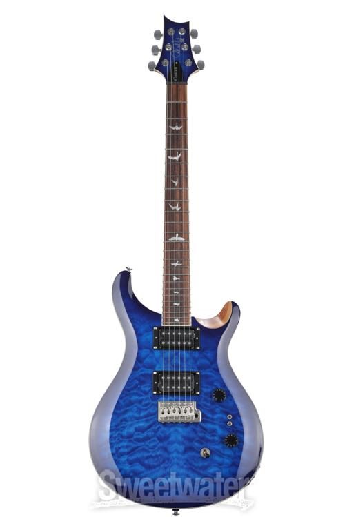 PRS SE Custom 24-08 Electric Guitar - Faded Blue Burst, Sweetwater