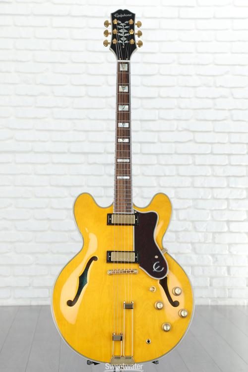 Epiphone Sheraton Frequensator Semi-hollowbody Electric Guitar - Natural  Reviews | Sweetwater