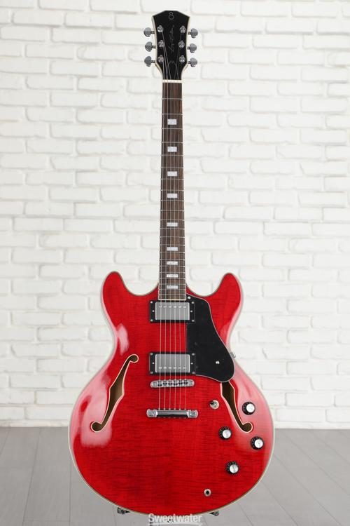 Sire Larry Carlton H7 Semi-hollow Electric Guitar - See Through Red