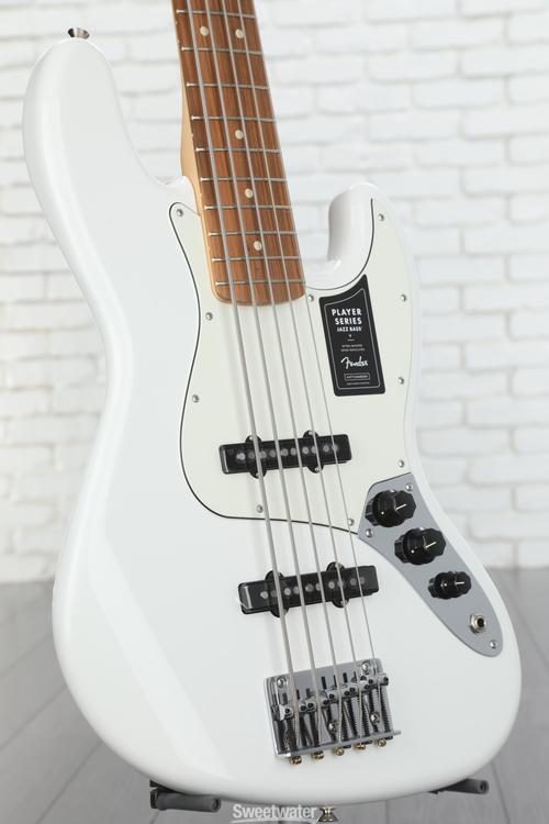 Fender Player Jazz Bass V - Polar White with Pau Ferro Fingerboard