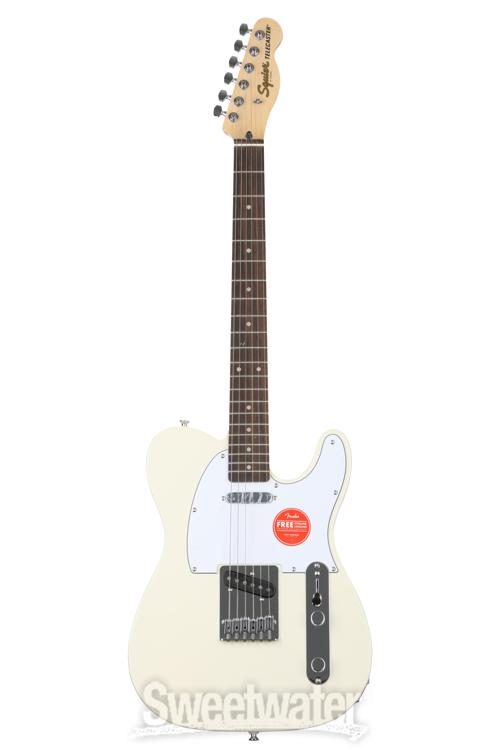 Squier Affinity Series Telecaster Electric Guitar - Olympic White with  Laurel Fingerboard
