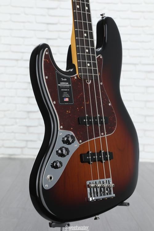 Fender American Professional II Jazz Bass Left-handed - 3 Color Sunburst  with Rosewood Fingerboard