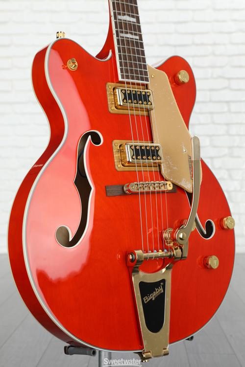 Gretsch G5422TG Electromatic Classic Hollow Body Double-Cut with Bigsby and Gold  Hardware - Orange Stain