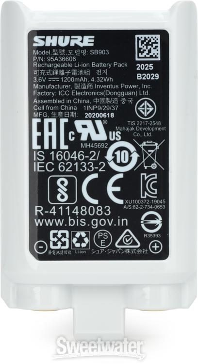 Shure SB903 Rechargeable Lithium-ion Battery Pack