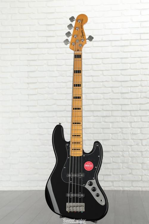 Squier Classic Vibe '70s Jazz Bass V - Black with Maple Fingerboard