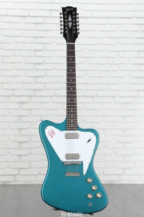 Gibson Custom 1965 Non-reverse Firebird V 12-string Electric Guitar - Aqua  Mist