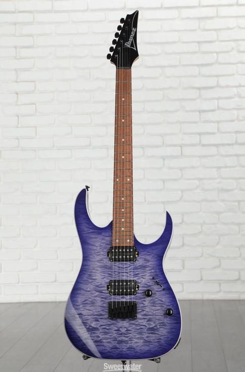 Ibanez RG421QM Electric Guitar - Cerulean Blue Burst
