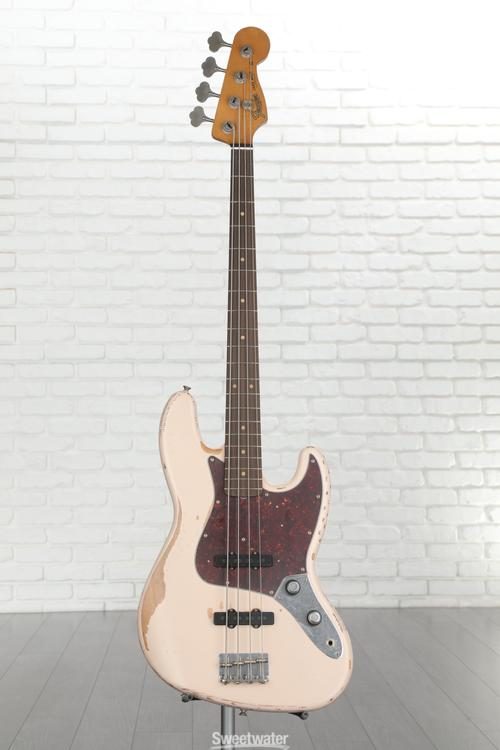 Fender Flea Jazz Bass - Shell Pink, Road Worn