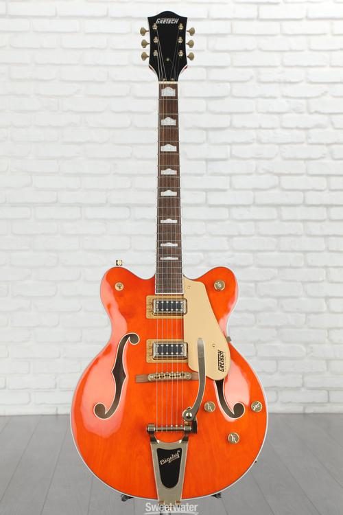 Gretsch G5422TG Electromatic Classic Hollowbody Double-Cut Electric Guitar  with Bigsby - Orange Stain