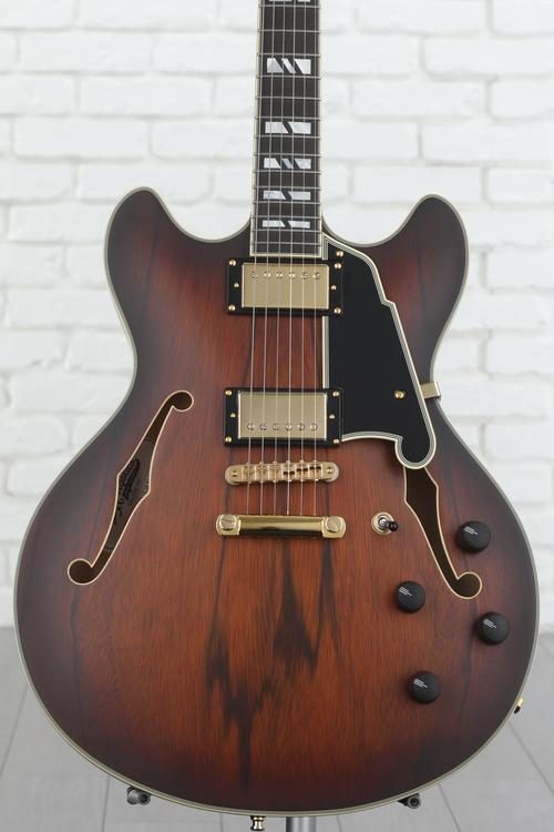 Deluxe DC Semi-hollowbody Electric Guitar - Satin Brown Burst