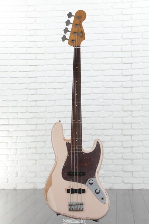 Fender Flea Jazz Bass - Shell Pink, Road Worn | Sweetwater