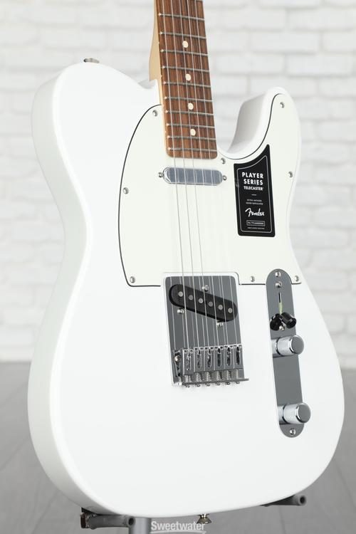 Fender player telecaster polar deals white pau ferro