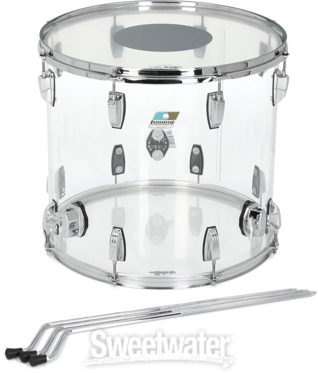 Ludwig Vistalite Floor Tom 16 inches x 18 inches Clear Sweetwater