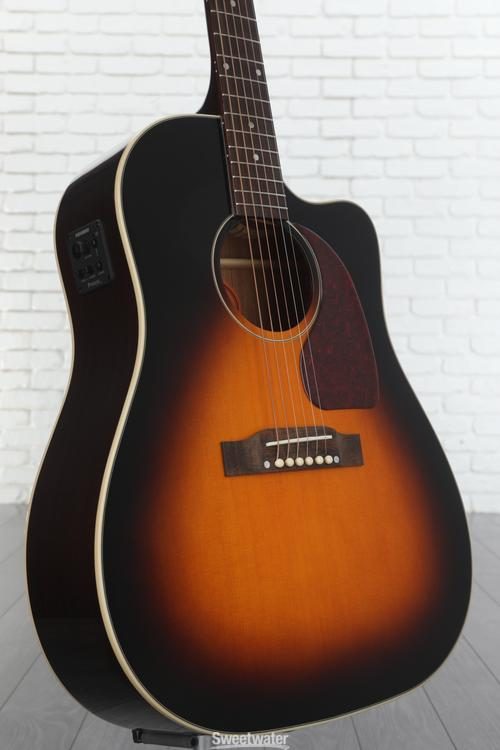 Epiphone J-45 EC Acoustic Guitar - Aged Vintage Sunburst Gloss