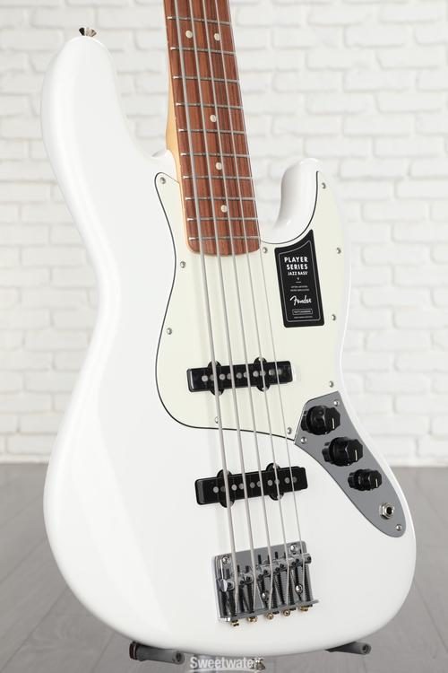 Fender Player Jazz Bass V - Polar White with Pau Ferro Fingerboard