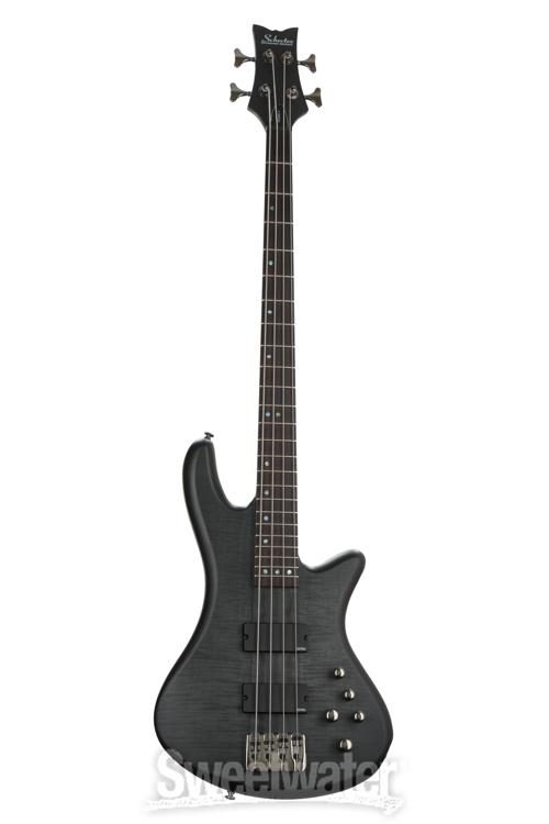 Schecter Stiletto Studio 4 Bass Guitar - See-Thru Black Satin