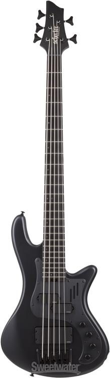 Schecter Stiletto Stealth Pro 5 Electric Bass Guitar - Satin Black