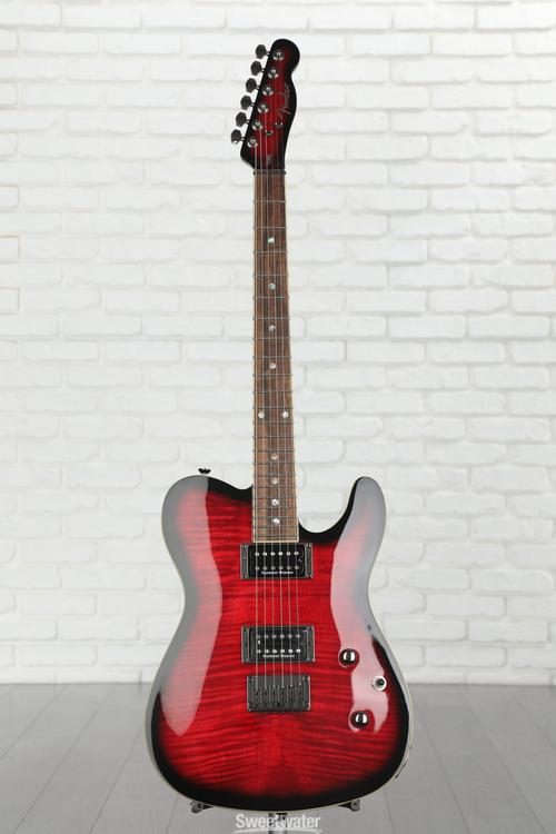 Fender special edition custom telecaster fmt hh electric guitar black shop cherry burst