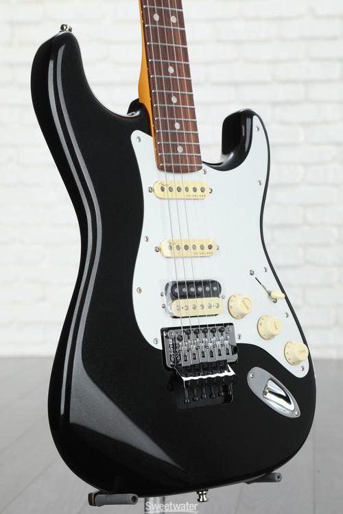 Fender American Ultra Luxe Stratocaster Floyd Rose HSS - Mystic Black with  Rosewood Fingerboard