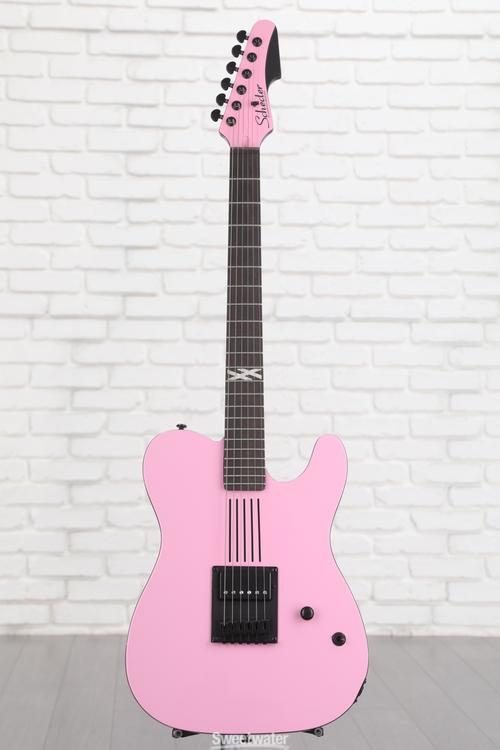 Pink schecter on sale guitar mgk