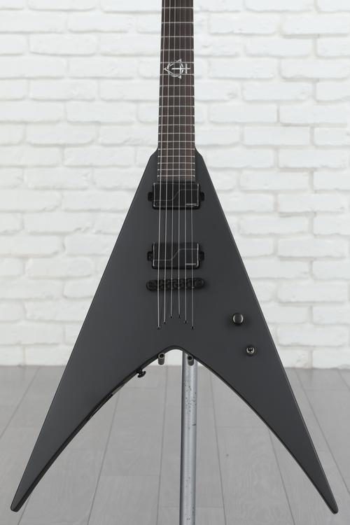 LTD Nergal HEX-6 Signature Electric Guitar - Black Satin - Sweetwater