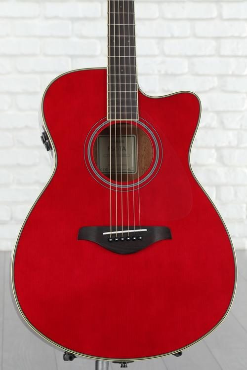 Yamaha Yamaha FSC-TA TransAcoustic Concert Cutaway - Ruby Red