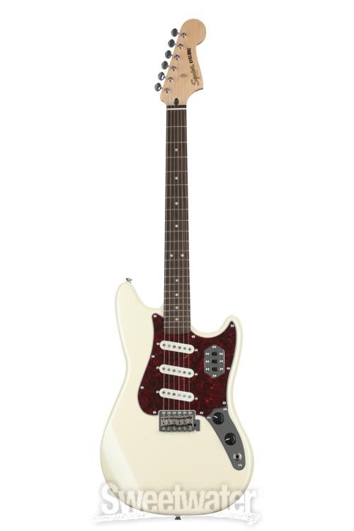 Squier Paranormal Cyclone Electric Guitar - Pearl White with Tortoiseshell  Pickguard