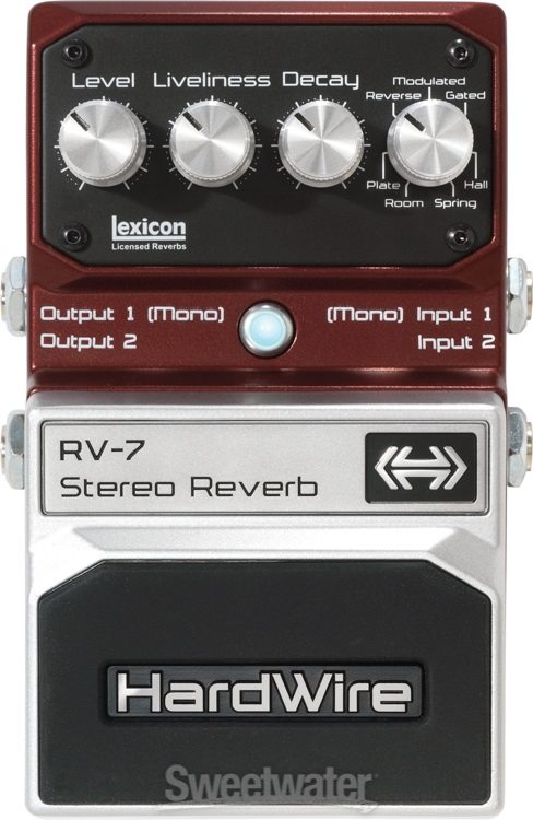 箱なしStompLock付きDigitech HardWire Stereo Reverb RV-7