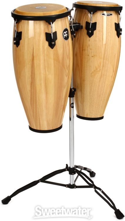 Meinl Percussion Headliner Series Conga Set with Double Stand - 10/11 inch  Natural