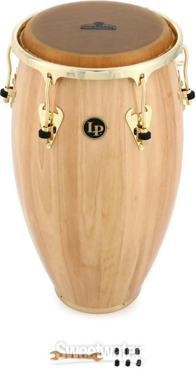 Latin Percussion Matador Wood Tumba with Gold Hardware - 12.5 inch