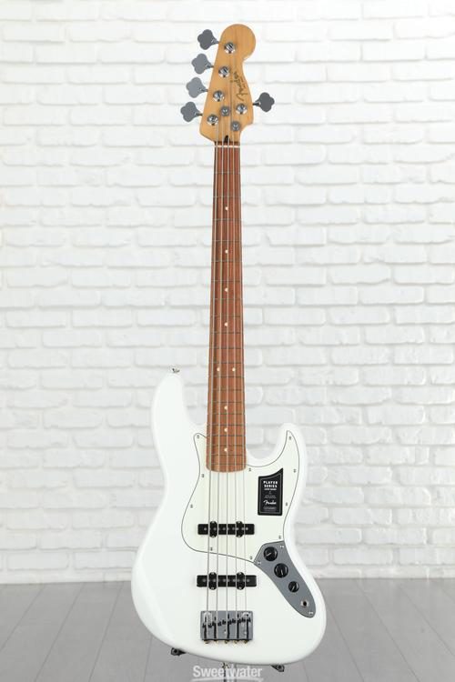 Fender Player Jazz Bass V - Polar White with Pau Ferro Fingerboard