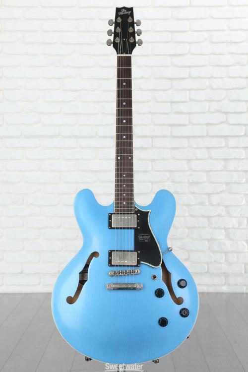 Heritage H-535 Semi-hollow Limited Edition Washed Blue - 8885015404232