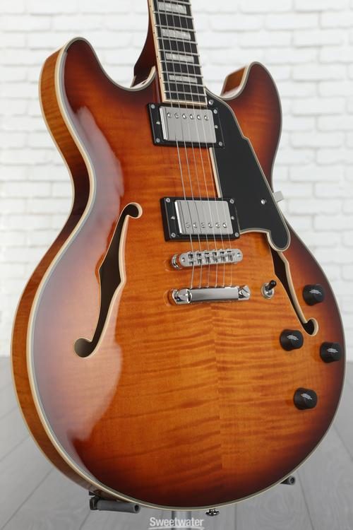 D'Angelico Premier DC Electric Guitar - Dark Iced Tea Burst with