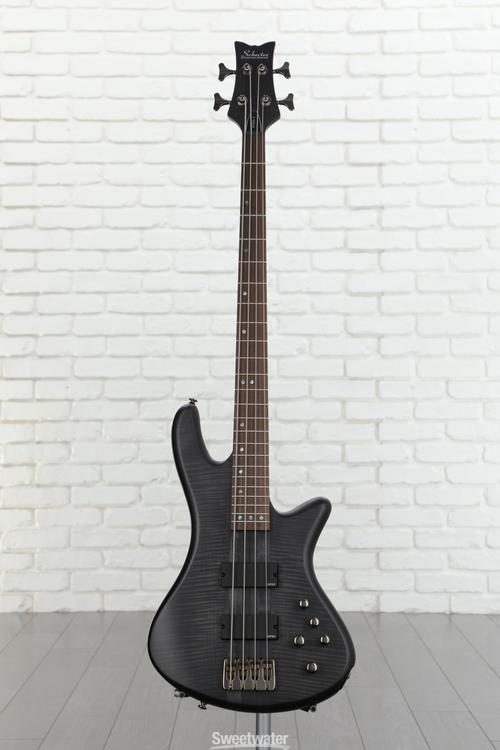 Schecter Stiletto Studio 4 Bass Guitar - See-Thru Black Satin