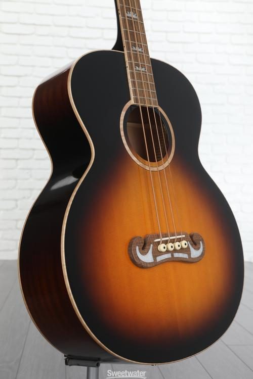 Epiphone El Capitan J-200 Studio Acoustic-electric Bass Guitar - Aged  Vintage Sunburst