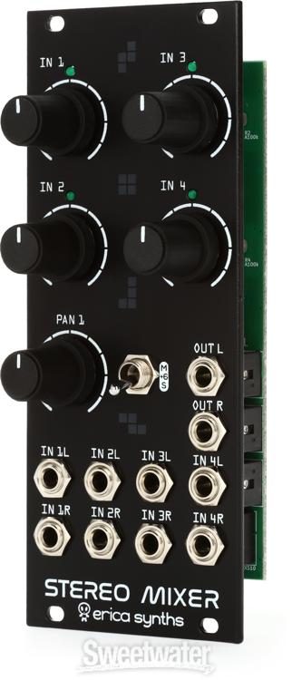 Drum Stereo Mixer Four Stereo Input Mixer Eurorack Module - Sweetwater