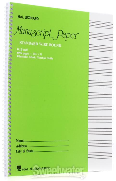 Hal Leonard Standard Wire-bound Manuscript Paper - Green
