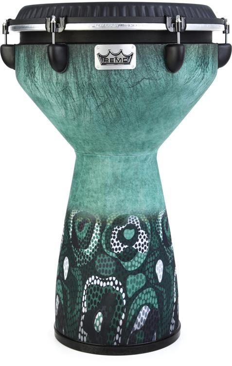 Remo Flareout Key-tuned Djembe - 13 inches, Everglade Green