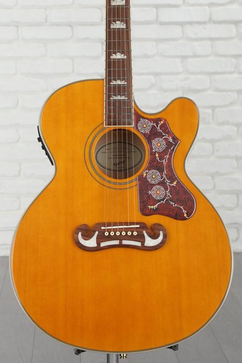 Epiphone J-200EC Studio Acoustic-Electric Guitar - Vintage Natural