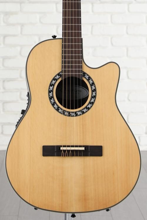 Ovation Timeless Classic Nylon Acoustic Electric Guitar Natural