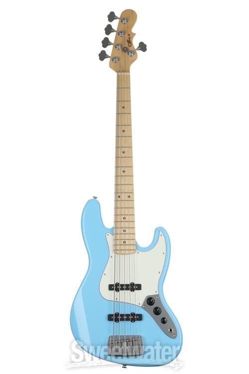 G&L Fullerton Deluxe JB-5 Bass Guitar - Himilayan Blue