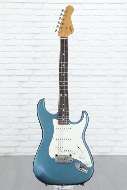 G&L Custom Shop Legacy SSZ Electric Guitar - Aged Lake Placid Blue